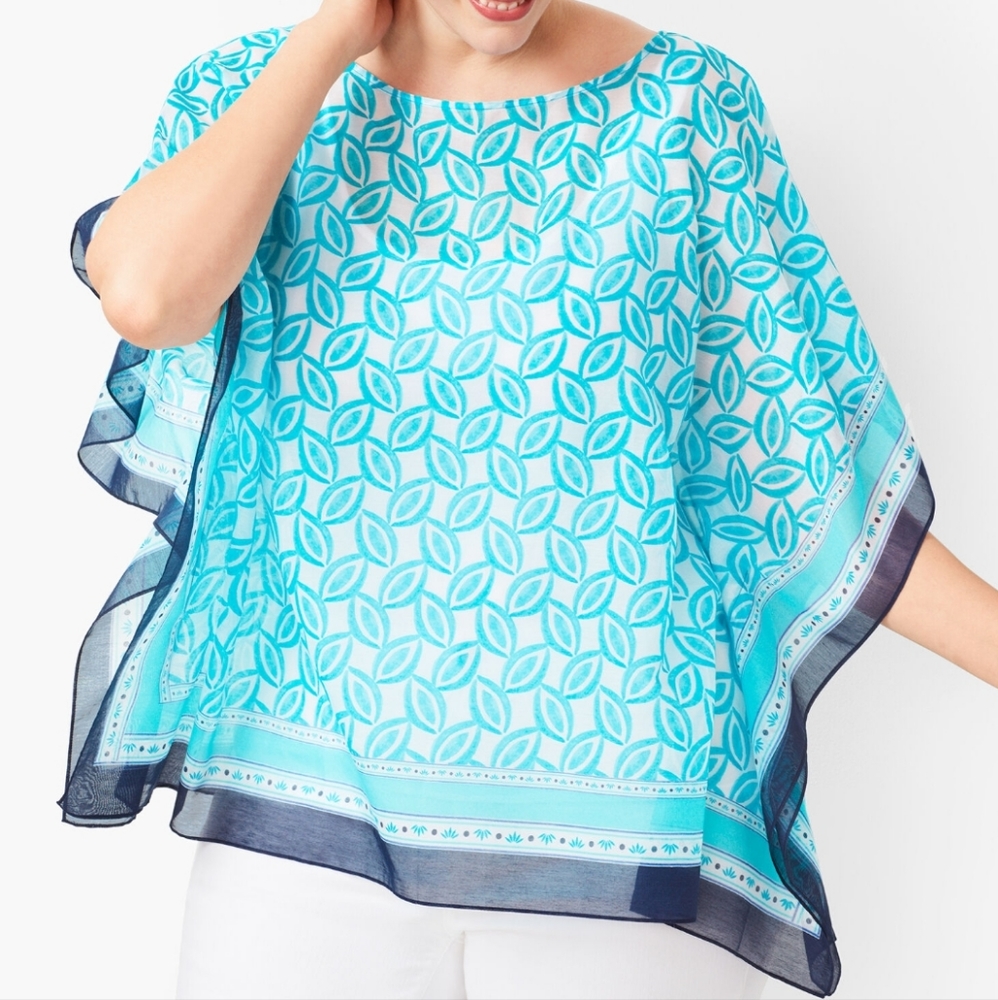 Talbots blue summer top